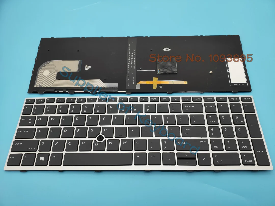 

Клавиатура с подсветкой на английском языке для ноутбука HP Elitebook 750 755 850 855 G5