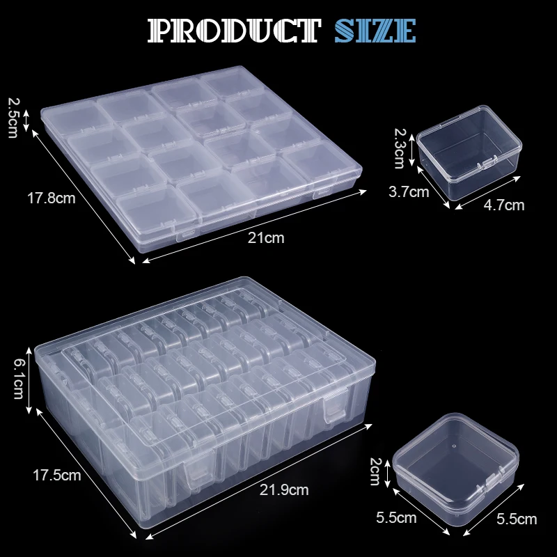 Bead Organizer Box 30Pcs Small Clear Plastic Bead Storage 2