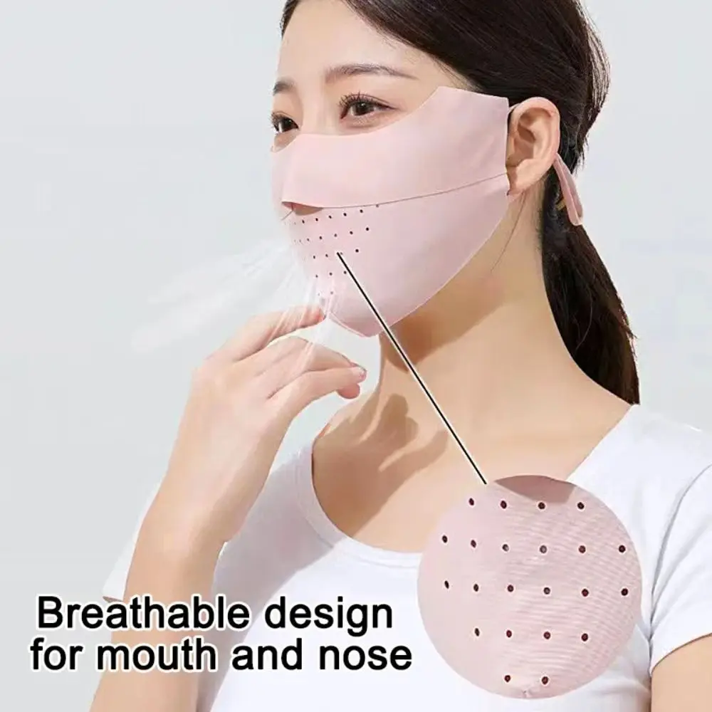 Face Mask Ice Silk Face Mask Uv Sun Protection Summer Adjustable Breathable Men Women Outdoor Running Cycling Sports Mask