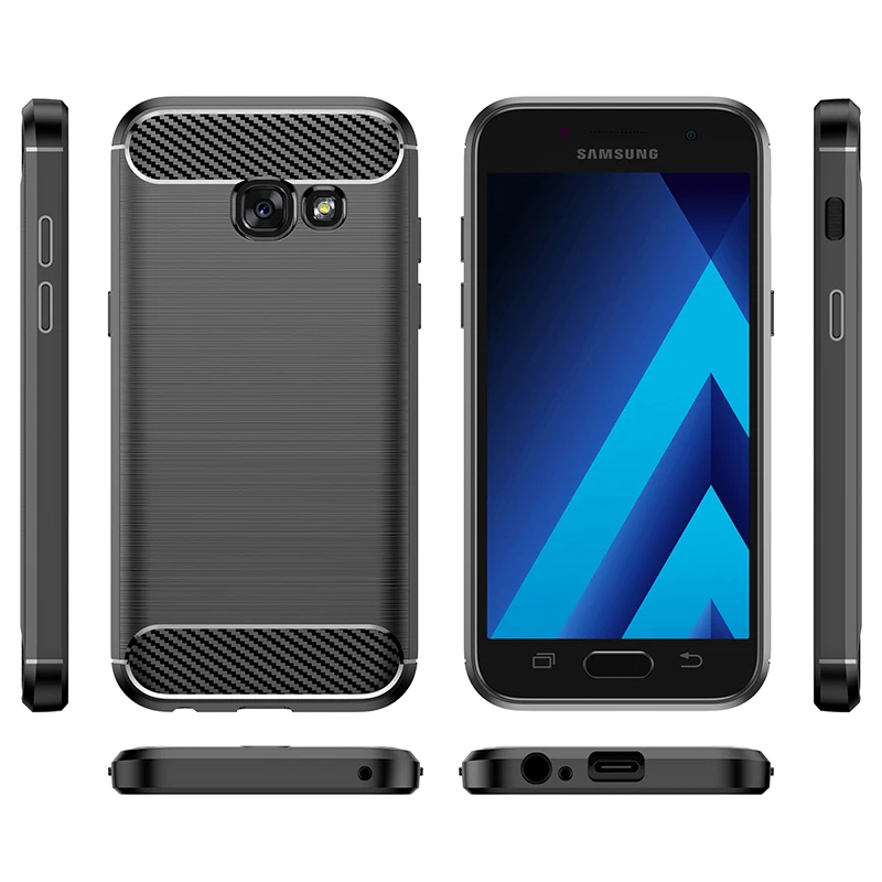 Enhanced Carbon Fiber Silicone Shockproof Case - Thick Armor Soft Protective Cover