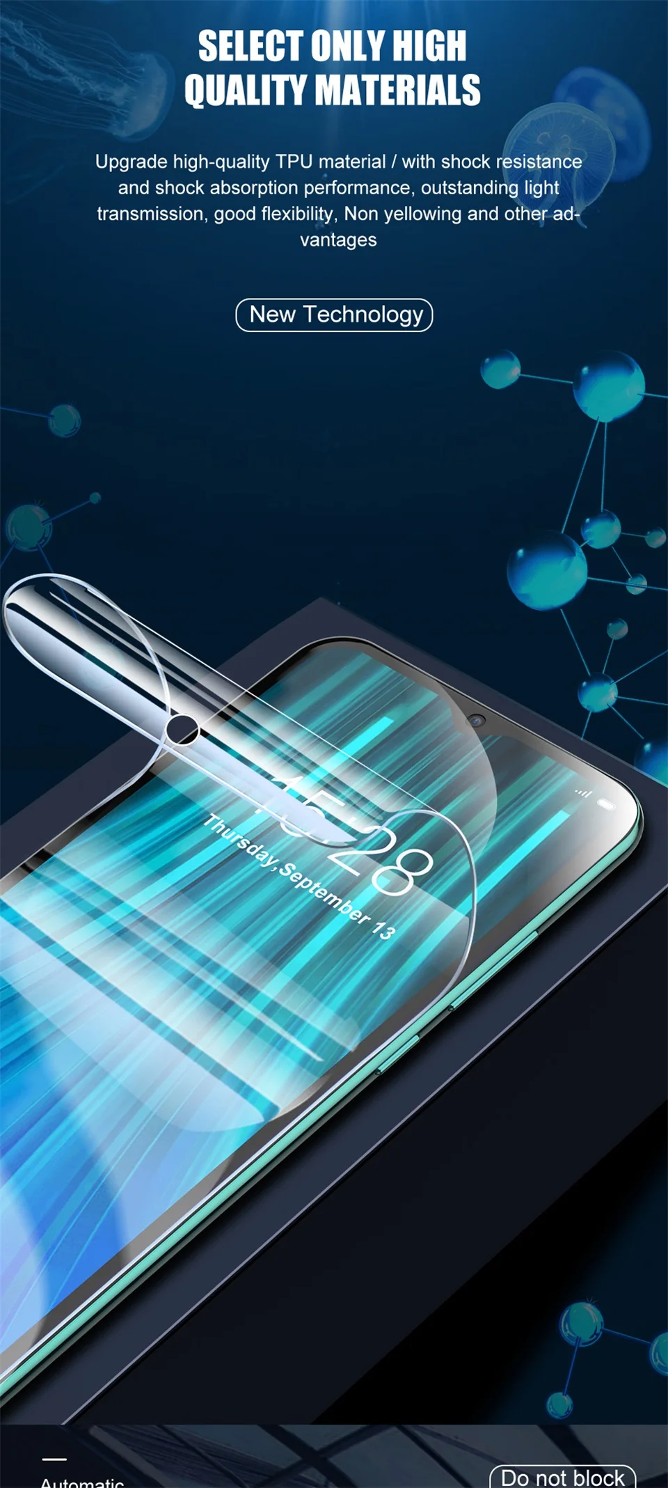 3 Stück HD Full Cover Hydrogel Film für Xiaomi Redmi Note 14 Pro 5G Plus Displayschutzfolie – Detail 4
