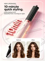 Styler capillaire 6 en 1, brosse à air ionique négative pour un bouclage automatique, sèche-cheveux, style salon, moins de frisottis, réduction des dommages causés par la chaleur 8