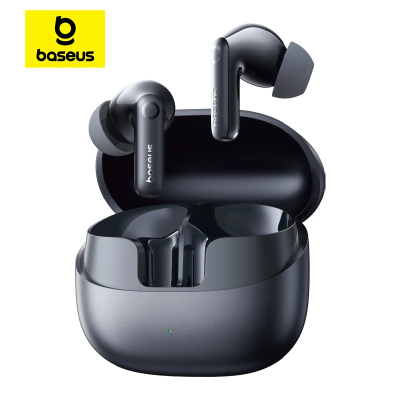 Baseus Bass BP1 Pro - Auriculares Inalámbricos con Cancelación de Ruido de -50dB, Bluetooth 6.0, Sonido de Alta Resolución LDAC, 6 Micrófonos con IA para Llamadas Claras, IP55