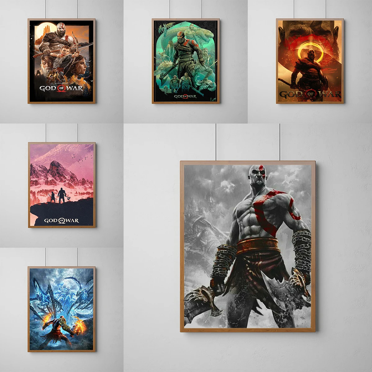 

God of War Game Poster Decorative Painting for Bed Room Decor Interior Paintings Home Accessory Canvas Wall Art Decorations the