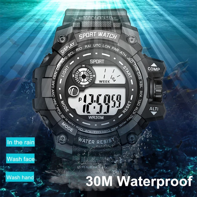 LED Digital Watch Luminous Sport Waterproof 6