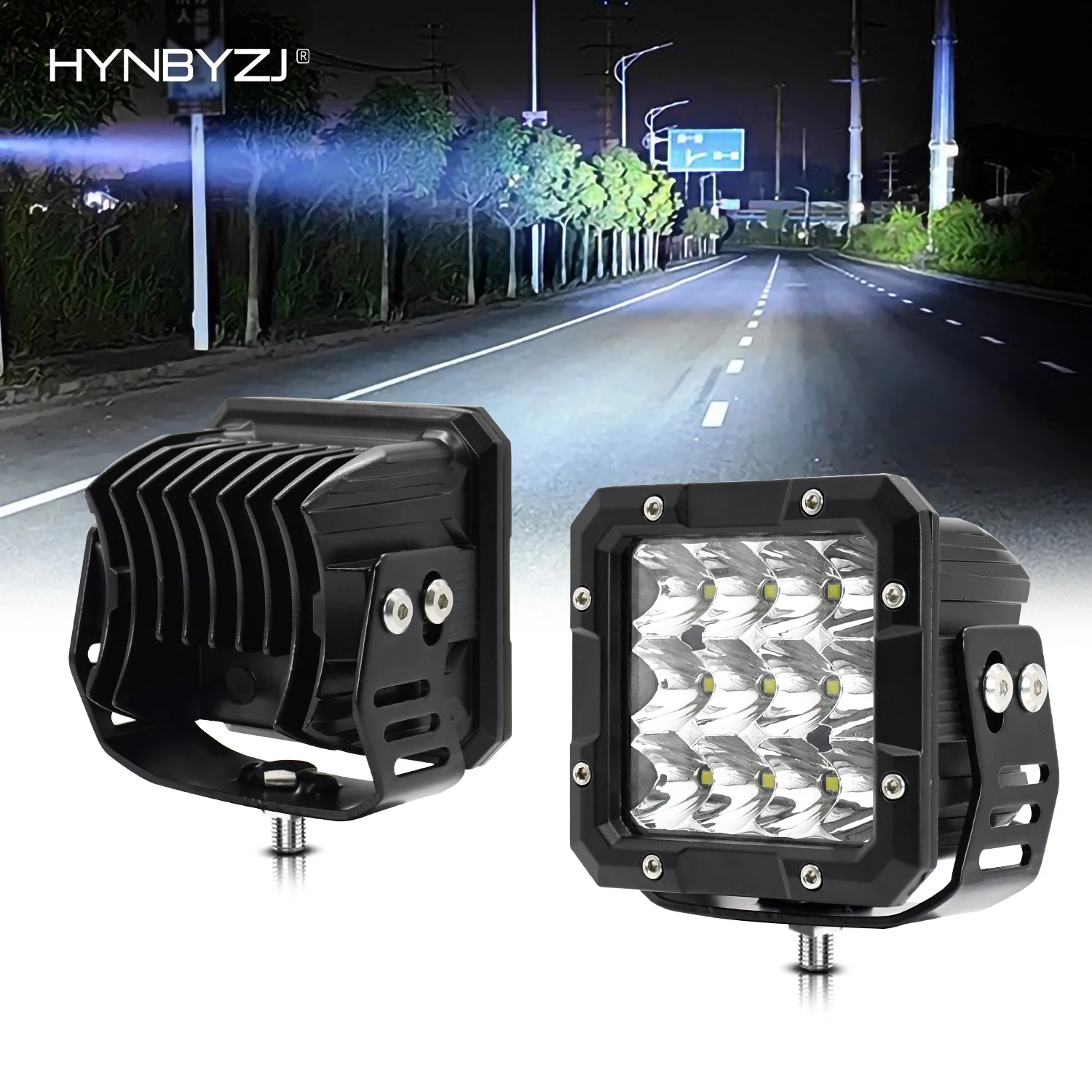

HYNBYZJ LED Driving Lights 6 inch 158W Work Light Spot Flood Combo Beam Offroad LED POD Lamp DRL with DT Plug Wiring Harness