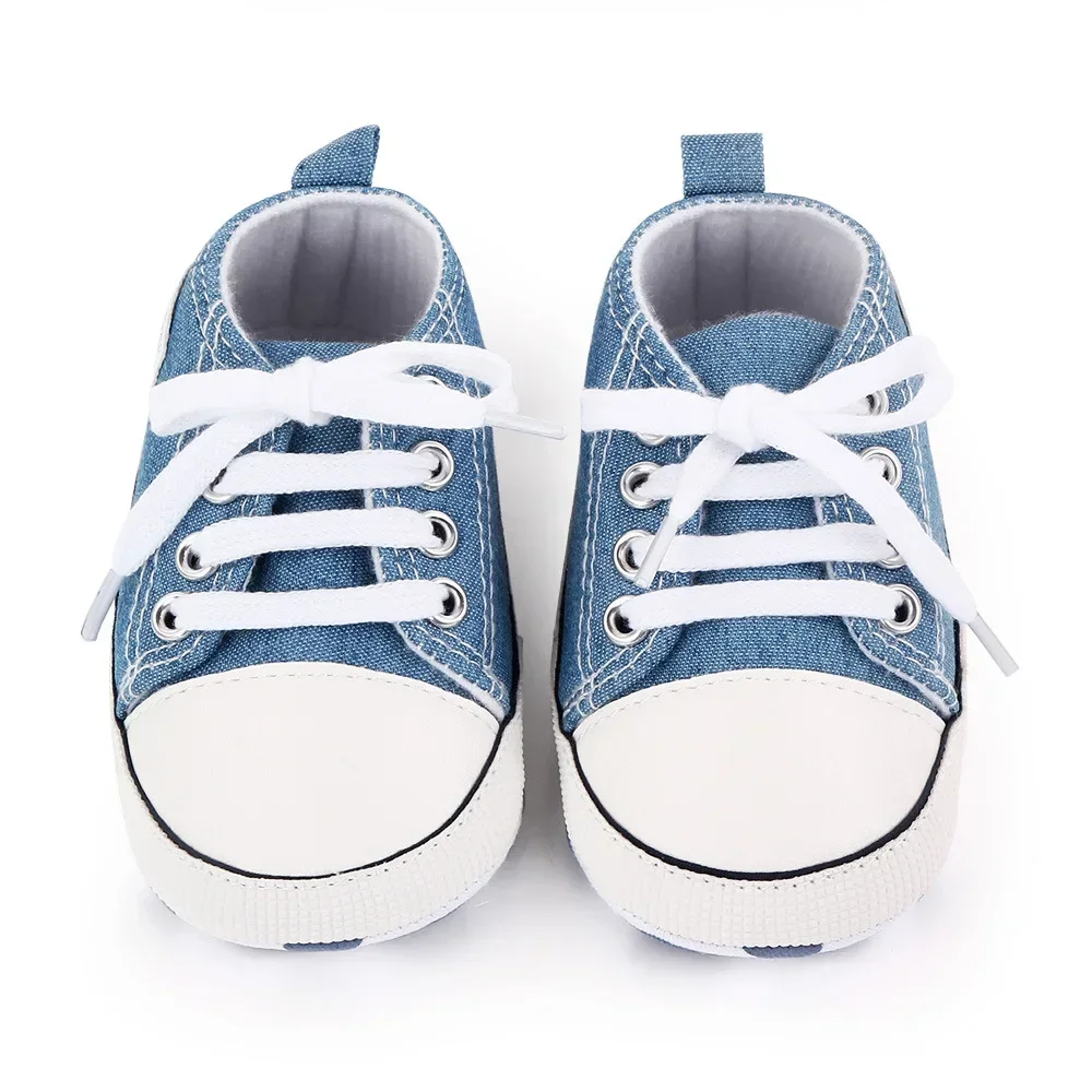 Canvas Sneakers Baby Boys Girls Shoes First Walkers Infant Toddler Anti-Slip Soft Sole Classical Newborn Baby Shoes 0-18 Month 2