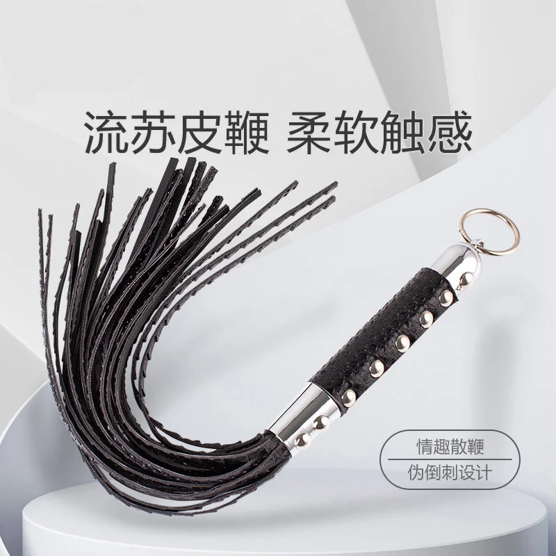 44.5CM PU Leather Horse Whip,Handmade Suede Flogger Bull Whip Cowhide Horse Riding Whip 3