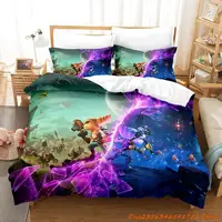 Game Anime Ratchet Clank Rift Apart Bedding Set Cartoon three-piece set Adult Kid Bedroom Duvetcover Sets 3D Kawaii 1