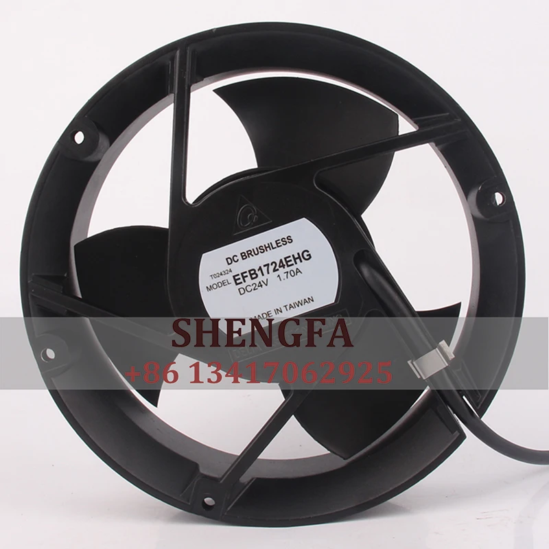 

DELTA EFB1724EHG Case Fan 172＊51MM 24V 1.7A 17CM 17251 Large Airflow Full Round Aluminum Frame Cooling Fan