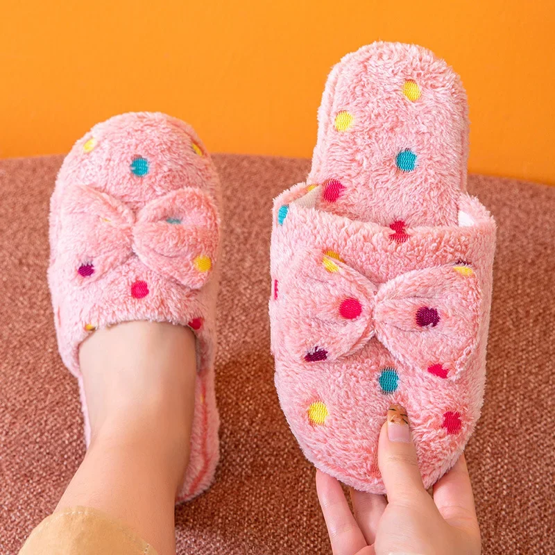 Slippers For Women Cute Cozy Comfy Plush Warm Slip-on Shoes Winter Men Fuzzy Indoor House Sliders 2