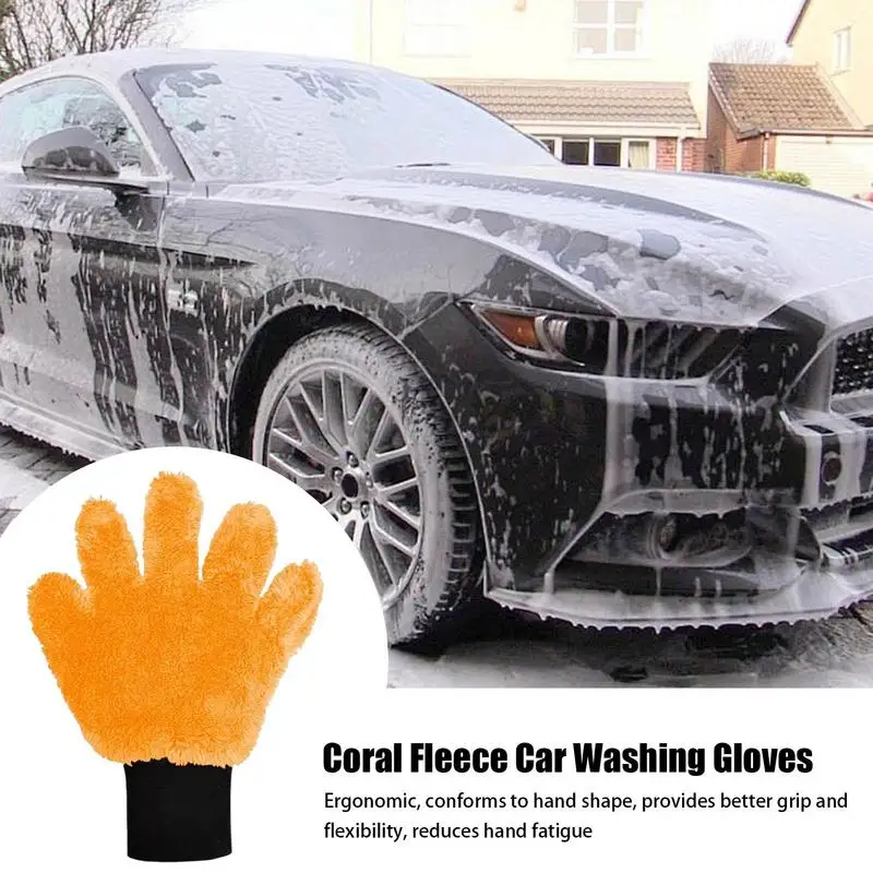 Mitts For Car Washing Wash Mitts Highly Absorbent For Car Detailing Cleaning Ergonomic Soft Automotive Polish Accessories