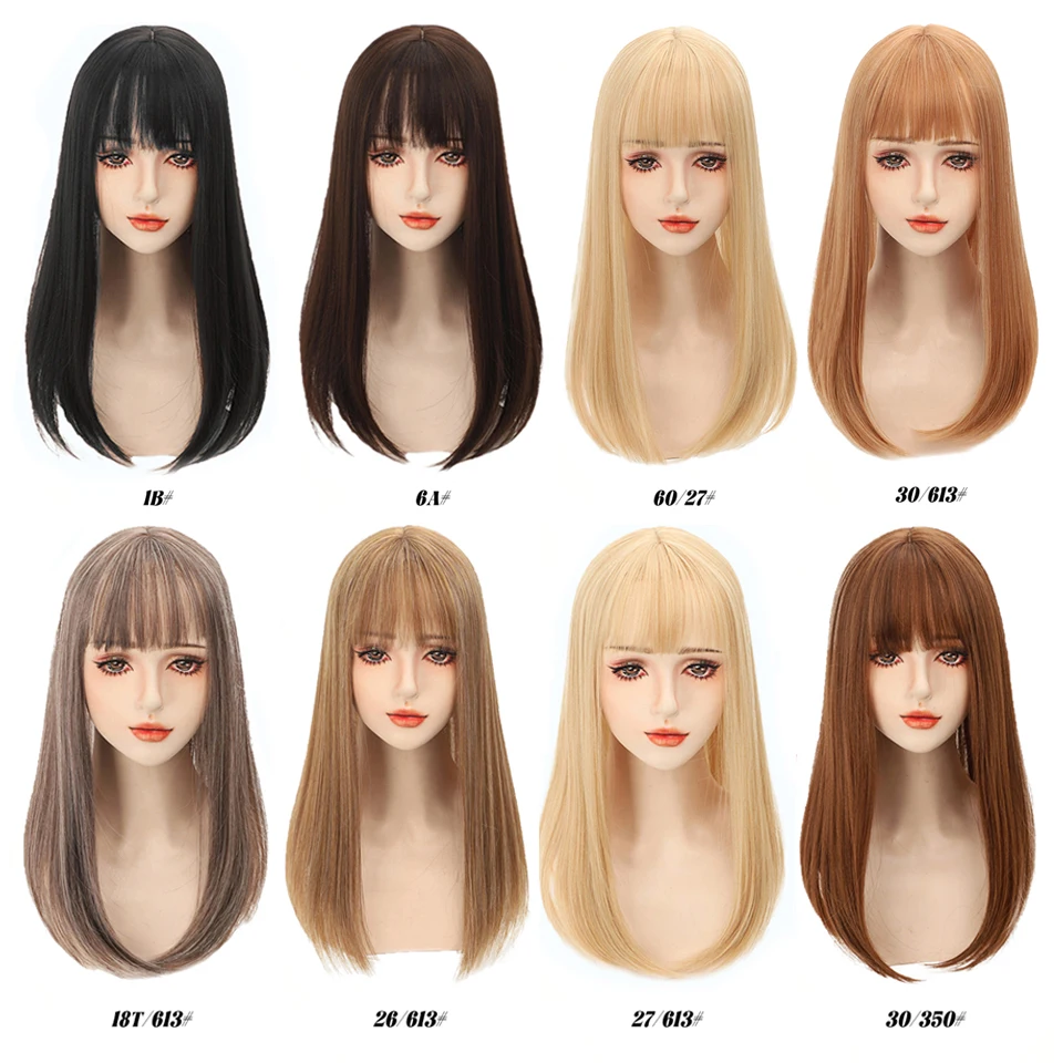 Synthetic Hair Clip In Piece For Women With Bangs