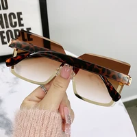 Lunettes De soleil sans bords pour femmes, Vintage, surdimensionnées, De luxe, Design à la mode, marque Gafas De Sol 6