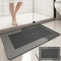 1pc 40*60cm Super Absorbent Floor Mat For Bathroom Non Slip, Fast Drying Soft, Carpet Shower Tub Outdoor Doormat 2