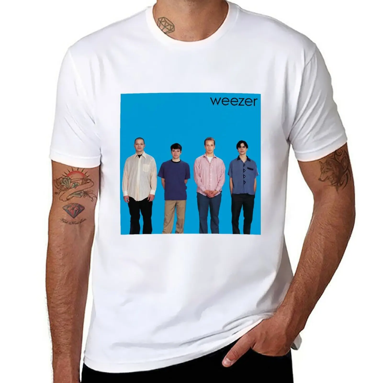 

New Family Blue Four Mens Today Life Portrait T-Shirt man clothes sublime t shirt Men's t-shirt