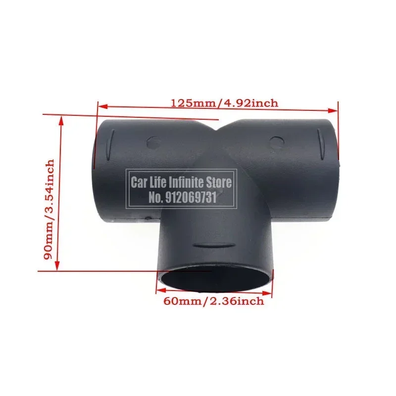Air Vent Ducting T Piece 42mm/60mm/75mm/90mm Elbow Pipe Outlet Exhaust Connector For Eberspaecher Air Diesels Parking Heater