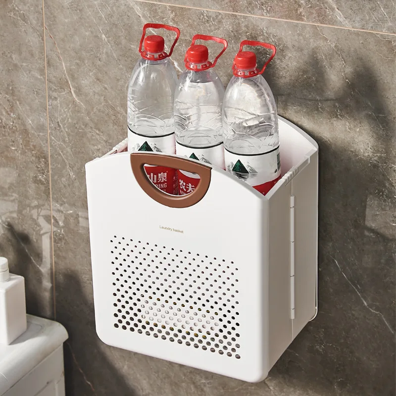 Wall-mounted Folding Dirty Clothes Basket Home Bathroom Bathroom Dirty Clothes Basket Clothes Storage Basket Storage Basket 4