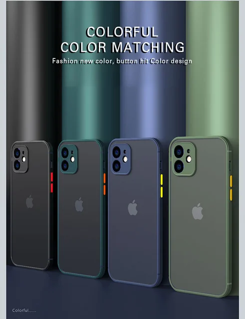 Cover per paraurti posteriori rigide trasparenti per iPhone 11