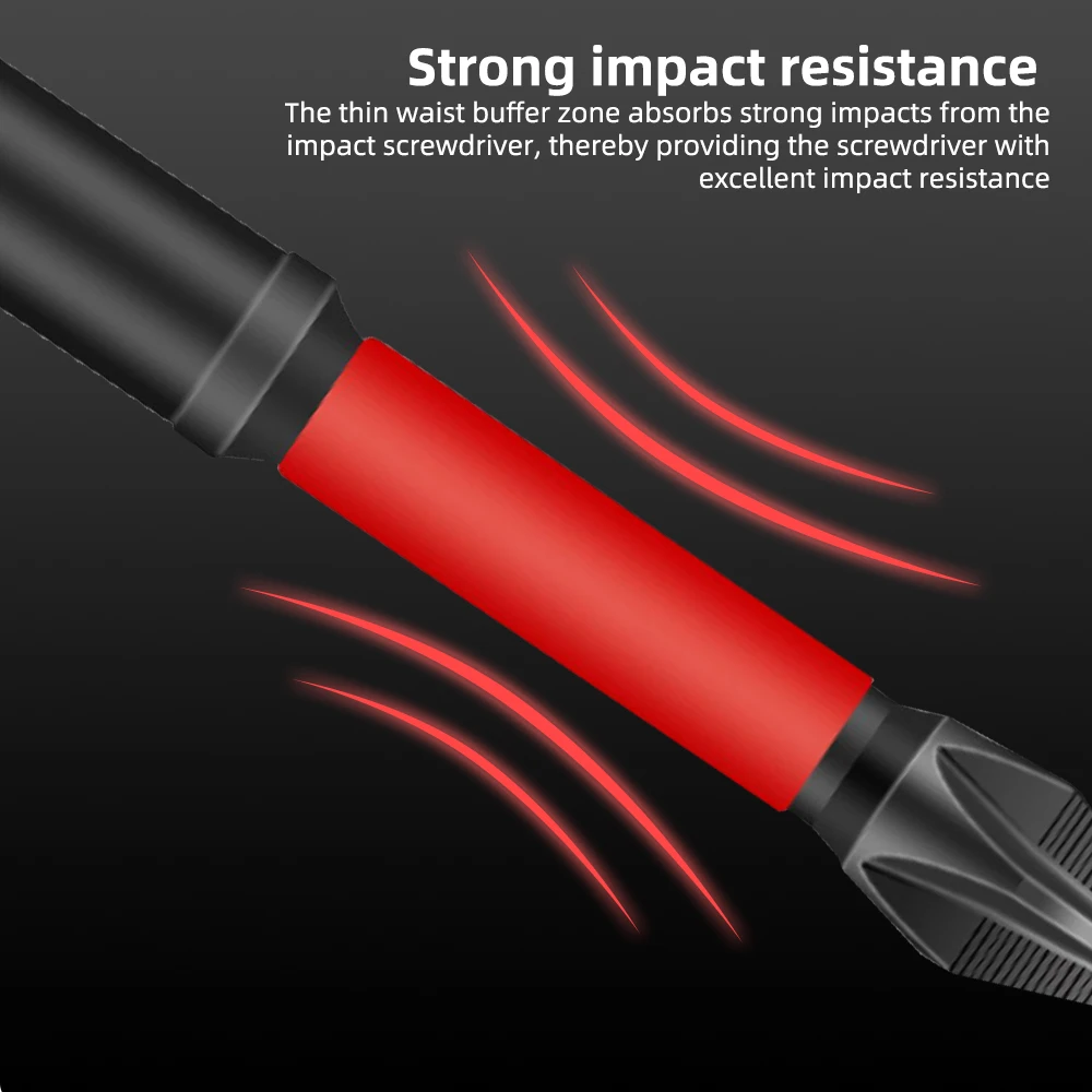 Magnetic Screwdriver Bits Non-slip Shockproof Phillips Impact Bits Hex Shank Alloy Steel Suitable for Power Tools 5/12 Pcs