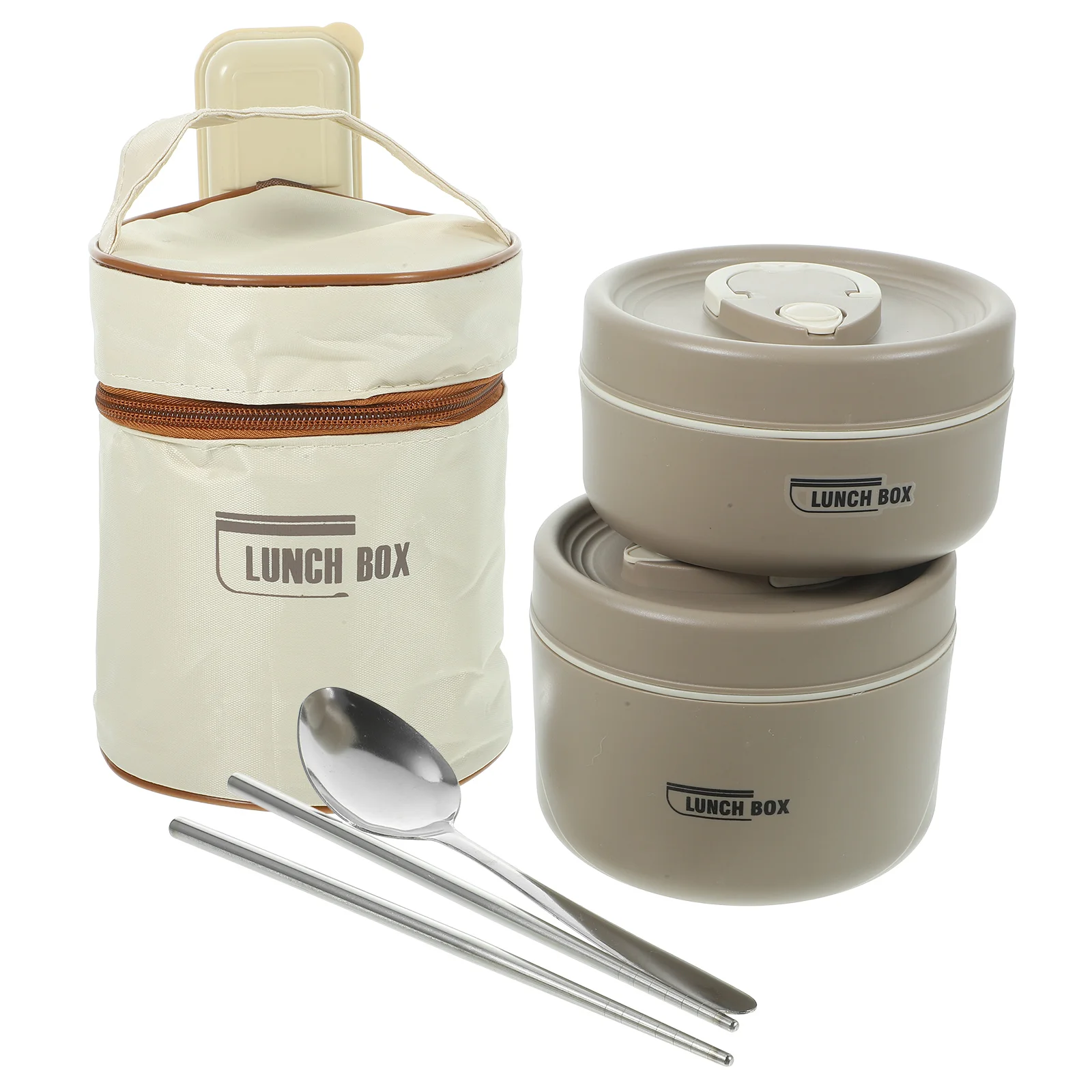 

Lunch Box Food Bowl Cute Ramen Round Insulated Noddle Bowls Pp Portable Soup Student Stainless Steel with Lid Noodle