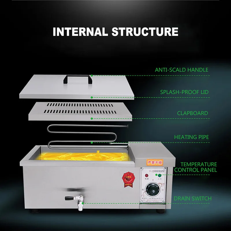 Household Potato Chips Fryer Commercial Electric Fryer Fried skewers Fried Chicken Cutlet French Fries Machine
