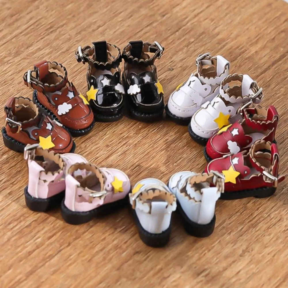 1 pair PU Leather OB11 Uniform Shoes DIY Lightweight DOD Yunduoxing Doll Shoes 1:12 Mini Mini Doll Leather Boots Children Toys