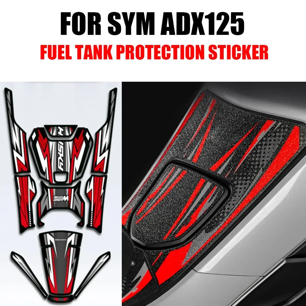 

For SYM ADX125 ADX 125 Motorcycle Fuel Tank Pad Gas Oil Cover Protector Guard Body Sticker Emblem Decals Accessories