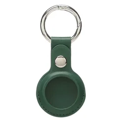 Premium PU Leather Keychain Case for Airtag Tracker - Protective & Stylish Cover (Green)