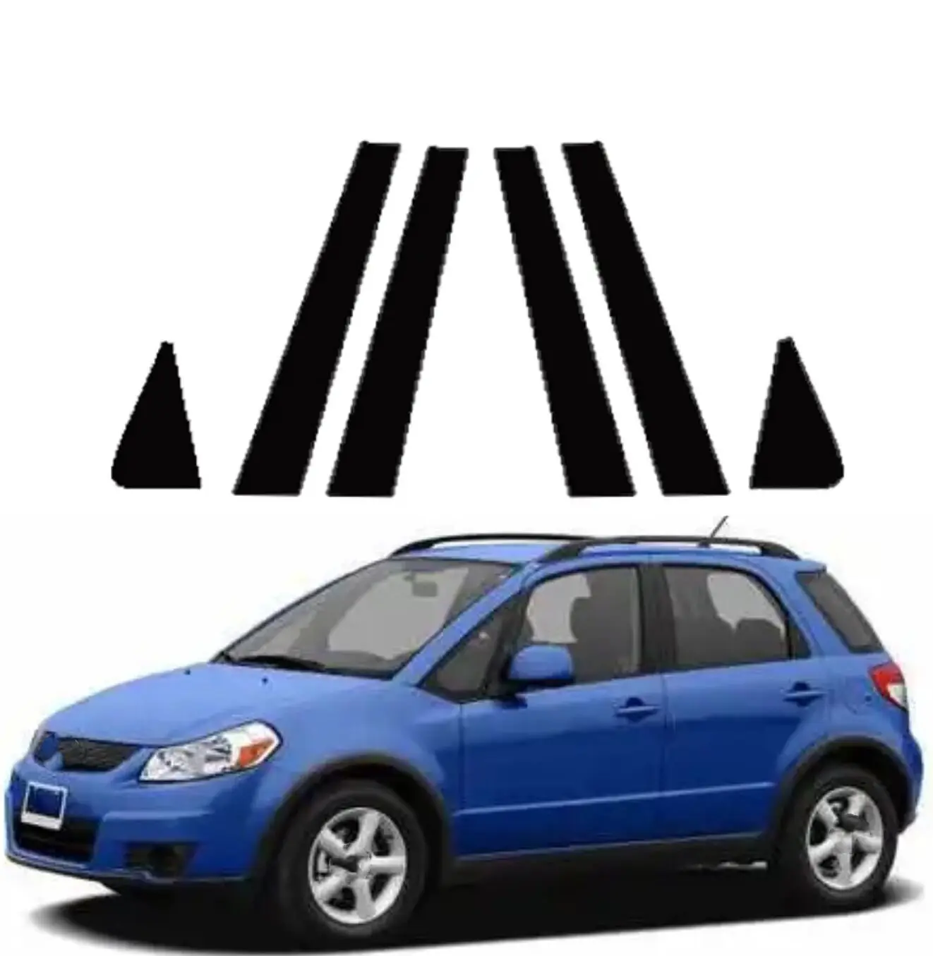 

Window Pillar Posts For Suzuki SX4 hatchback 2006 2007 2008-2013 Glossy Black Door Trim Cover Sticker Exterior Decal