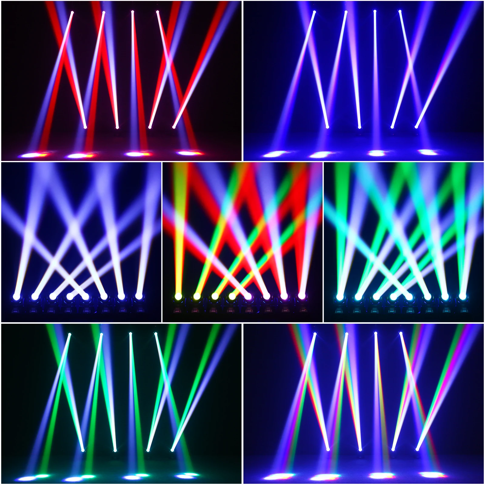 Datewink 40W Beam Moving Head Lights RGBW LED Stage Lighting Effect DMX512 For DJ Disco Concert Party Wedding Nightclub Karaoke