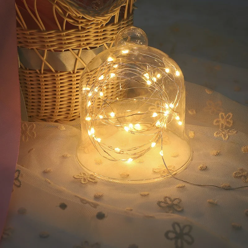 LED string lights 1M/5M/10M/100 LED Starry String Fairy Light USB Lights Fairy Micro LED Transparent Wire for Party Christmas Wedding 6 Colors led fairy lights string lights decorative lights