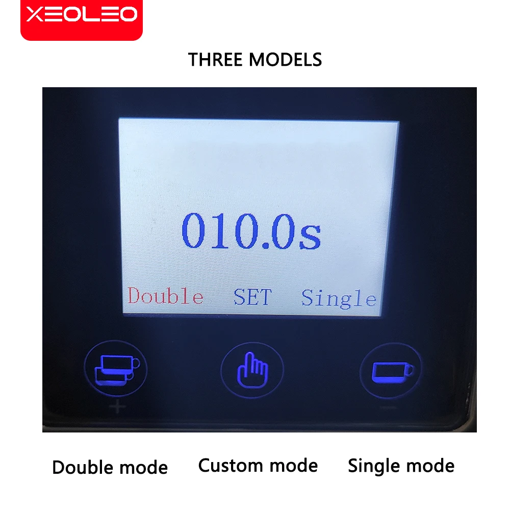 XEOLEO 1450 RPM Commercial Electric Coffee Grinder 74MM Flat Stainless Steel Burr Espresso Coffee Bean Grinder Machine 350W 5