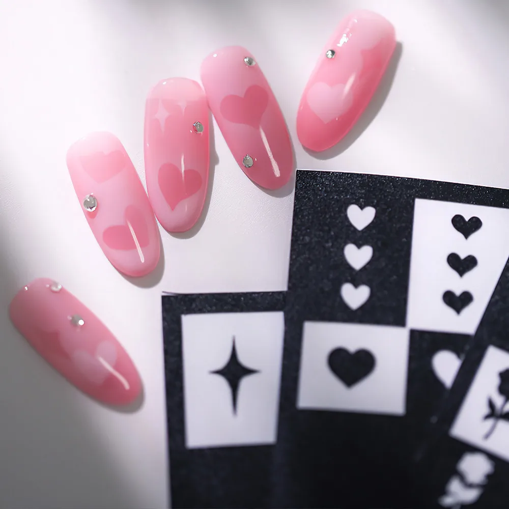 Floral Bloom Nail Art Adhesive Stickers - Abstract Flower Design