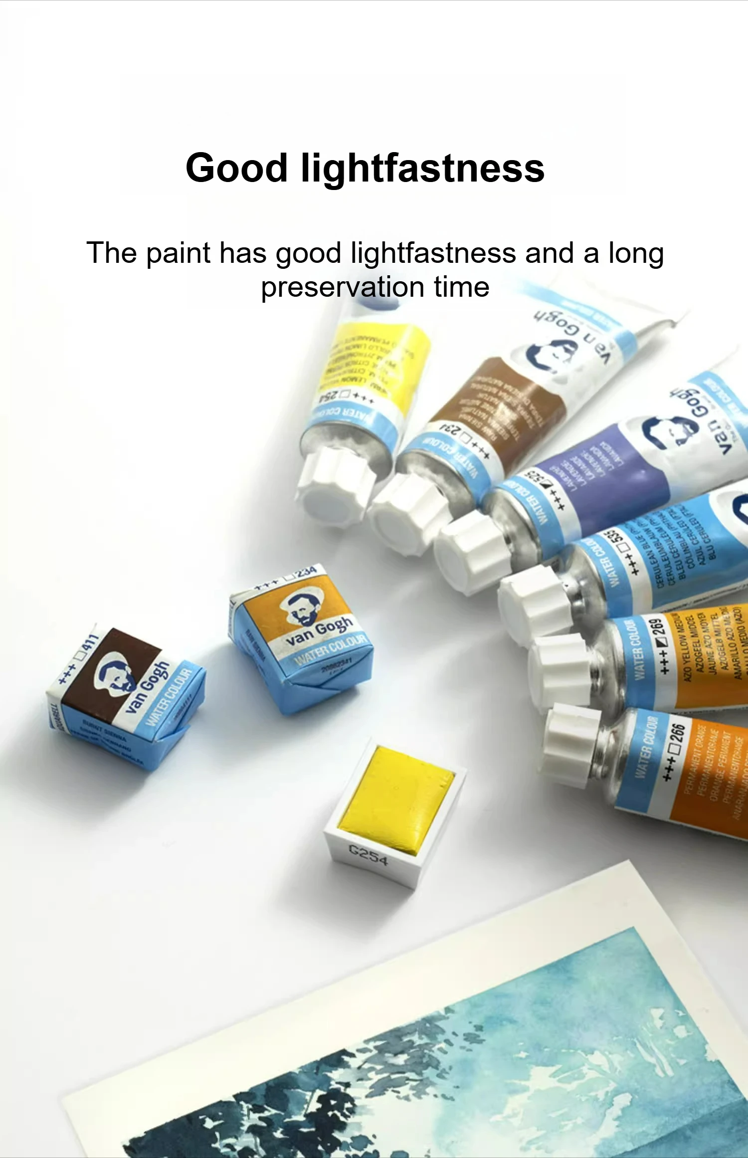 TALENS VAN GOGH Aquarellfarben, röhrenförmig, 10 ml, Aluminiumrohrfarben, Aquarell-Set, glatte Paste, lebendige Farben zum Malen – Detail 12