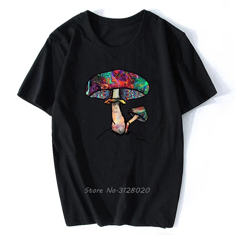 Männer Bluse Nette Bunte Pilz Druck T-shirt Casual Oversize Vintage T-shirt Tees Harajuku Sweatshirt – Detail 3