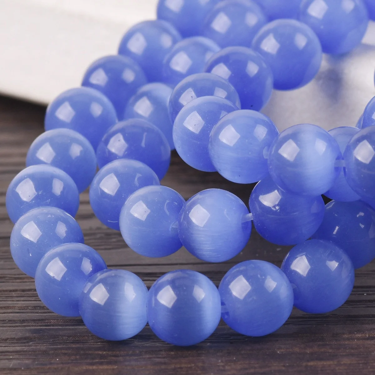 Acquista Occhio Di Gatto Liscio 8 Mm Rosa 1 Qualità - Filo 36/38 Cm - Foto 3