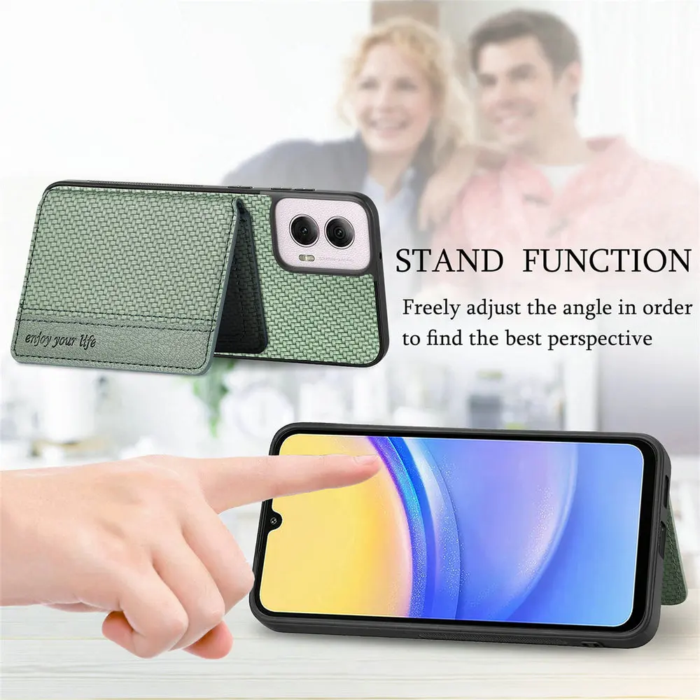 Premium RFID-Blocking Magnetic Leather Wallet Case with Card Holder