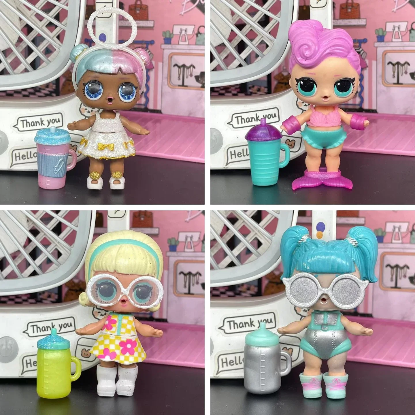 

Милая кукла для домашних животных со съемной чашкой, наушники, шапка, набор кукол для домашних животных, редкая серия, детский игровой домик, модель «сделай сам», подарок на день рождения для детей