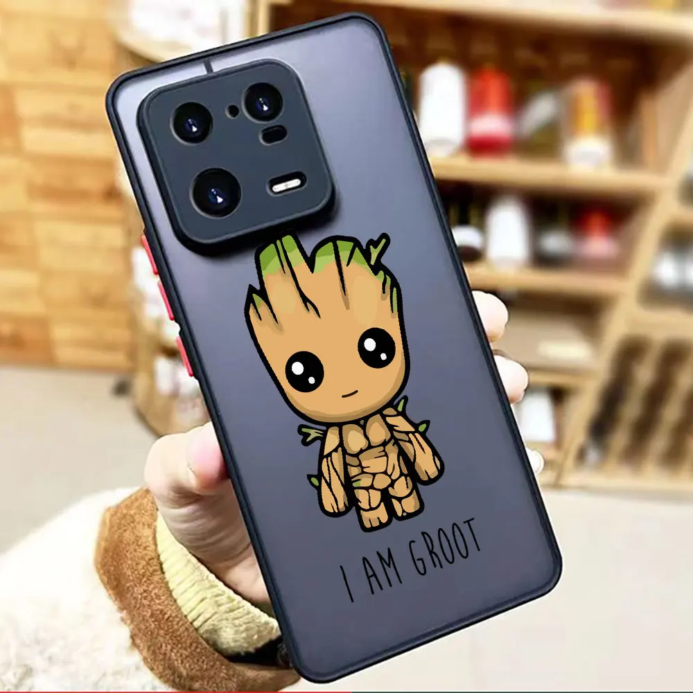 thumbnail image 1 of Funda mate para Xiaomi 13 12 12S 12T 11 11T 10 10T 10S 9 6X 5X PRO LITE 5G Funda Coque Capa Funda Marvel Comics Groot, 1 of 5