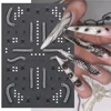 3D Metal Silver Flame Nail Stickers Bronzing Chrome Stripe Line Sliders Design Manicure French Nail Art Decoration Y2K Decals 5