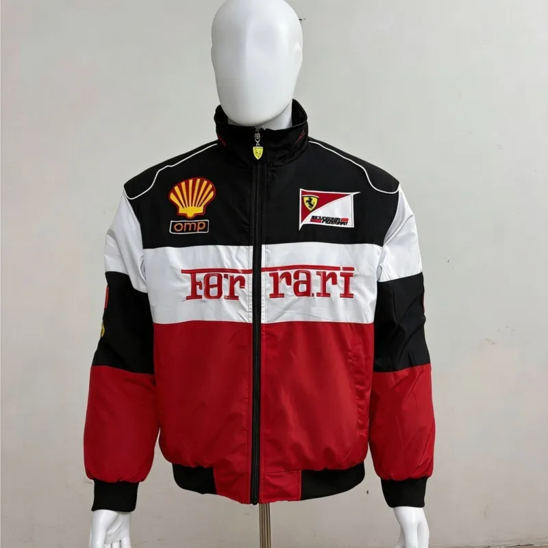 Chaqueta bordada de carreras Ferrari F1 de gran tamaño para hombres y mujeres chaquetas de equipo de carreras abrigo locomotor para Ferrari 488 GTE EVO