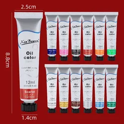 Vibrant 12 - Color Oil Paint Set - Waterproof Art Supplies (Oil Paints Set)