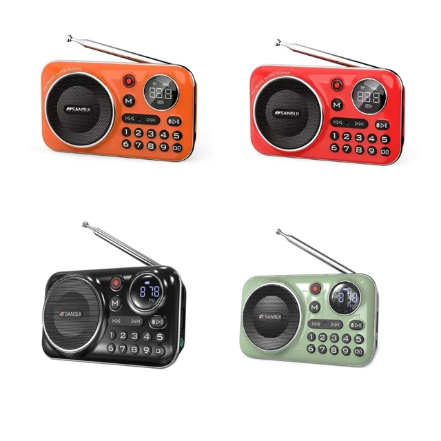 Mini Radio FM para ancianos, altavoces inalámbricos con Bluetooth para  exteriores, Walkman MP3, sonido Hi-fi, calidad de reloj LED, pantalla de  letras, nuevo - AliExpress