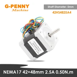 Free shipping Nema17 42HS4825A4 Stepper motor 2.5A 0.50N.m 71OZ-IN 1.8 degree 4-Lead For 3d printer cnc