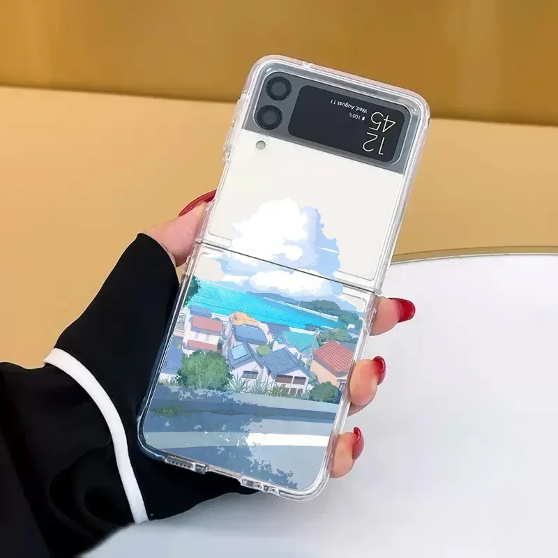 Anime Scenery Transparent Clear Landscape Phone Case