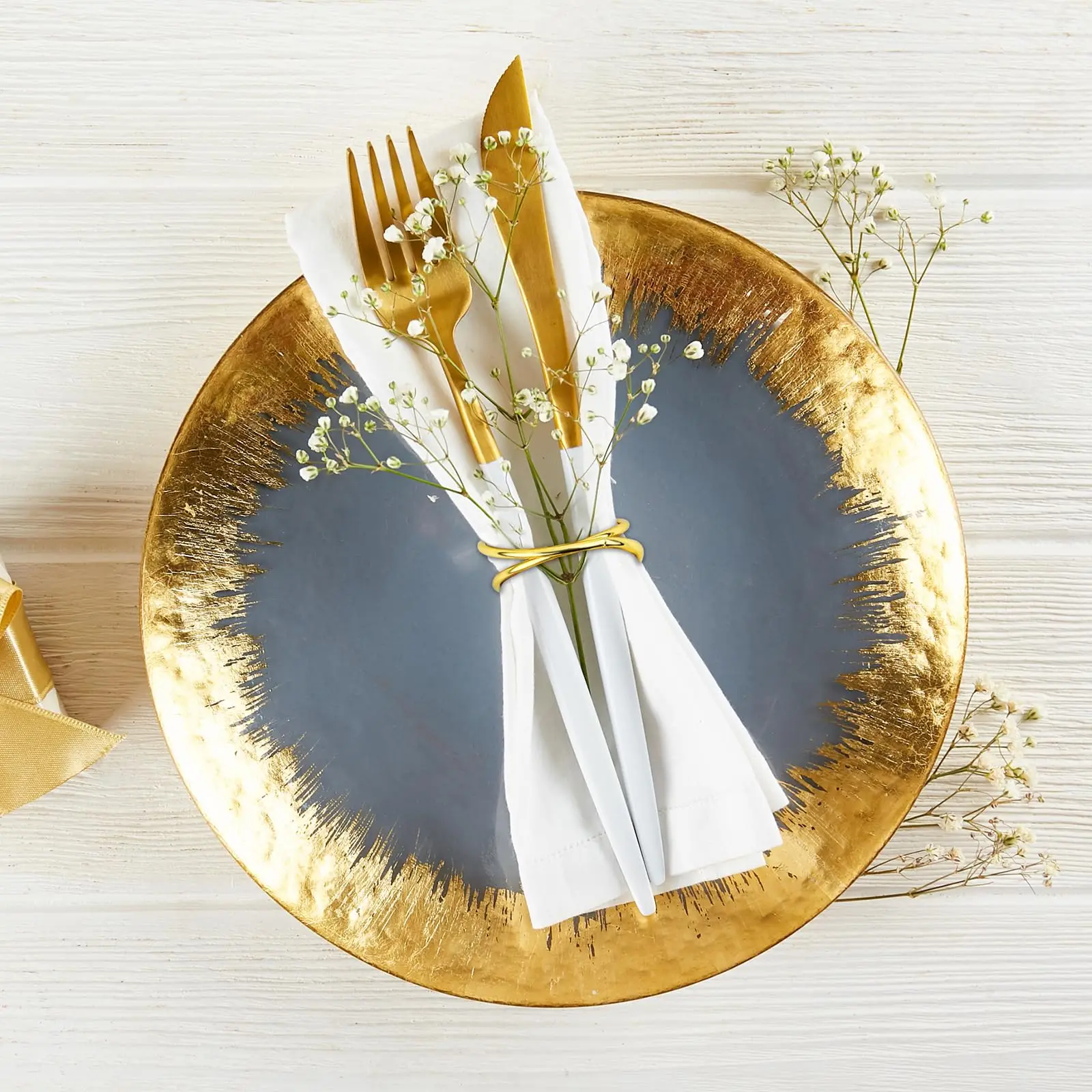 Gold Napkin Ring for Wedding Party Dinner Restaurant Table Decoration