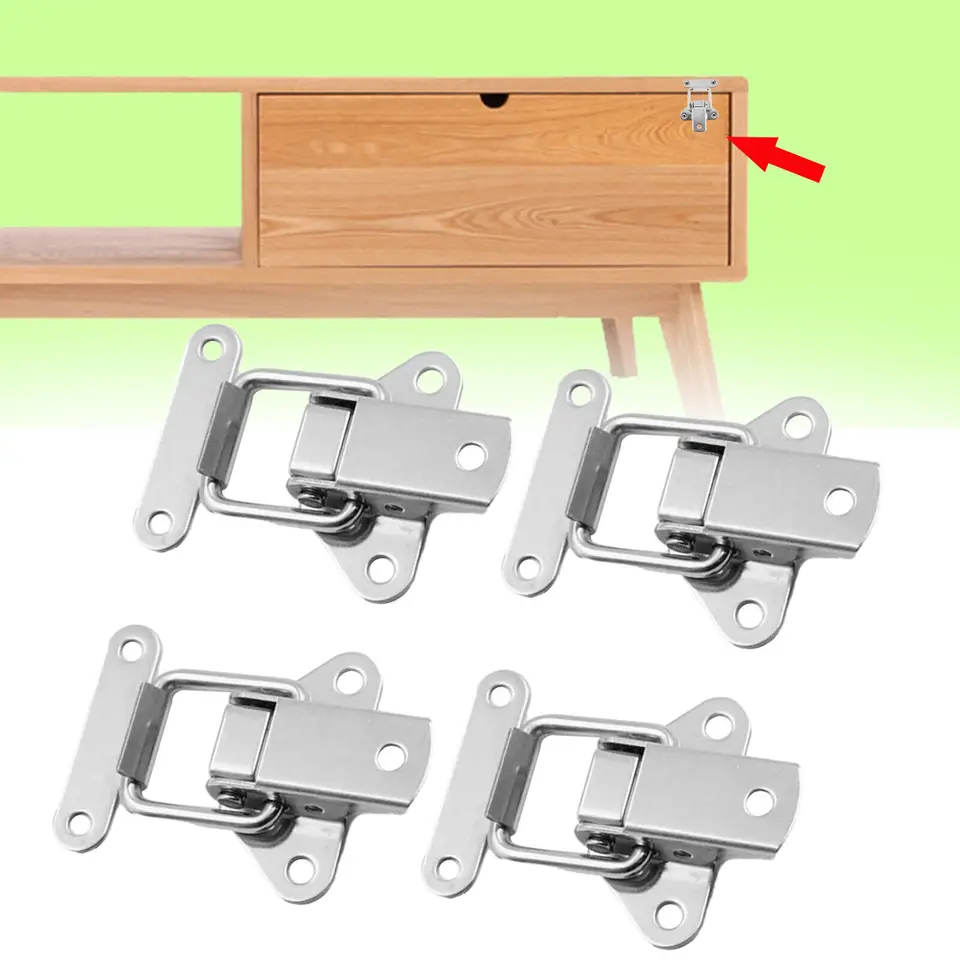 Scatola Per Armadio Con Serratura In Acciaio Inox 304 201 Steel Zinc Plated Lock Cabinet Box Hasp Spring Load Toggle Latch Ysuirhihhg