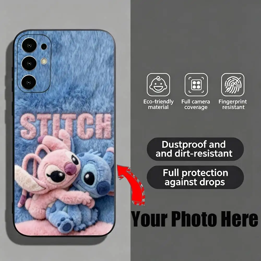 Cartoon S-Stitchs Top Selling Soft Silicone Black Phone Case