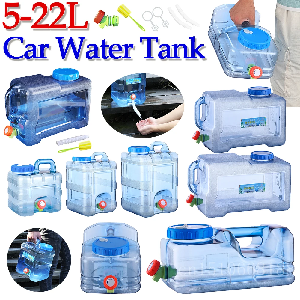 5/7.5/8/10/12/15L Portable Water Bucket Driving Pure Water Tank Container with Faucet For Outdoor Camping Cooking Picnic Hiking water bucket